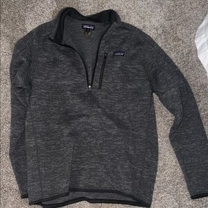 Patagonia Gray Zip Up Sweater Athletic Style